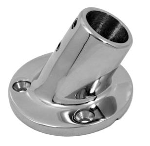 Relingfuß Edelstahl A4 60° Rohr-Ø 22 mm, Relingstütze, langlebig