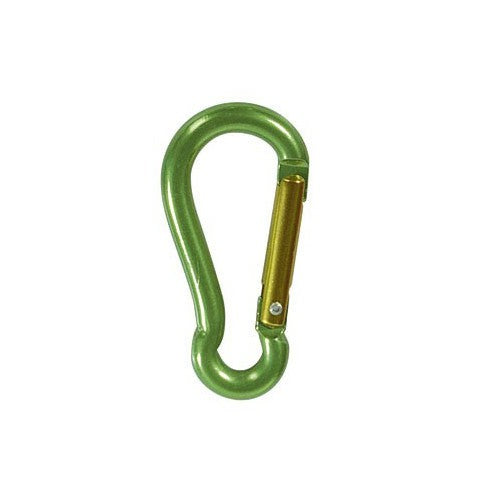 Karabinerhaken 6mm Aluminium Grün, Karabiner, eloxiertes Material