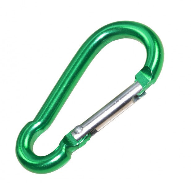 Karabinerhaken Fireman 5mm Aluminium Grün