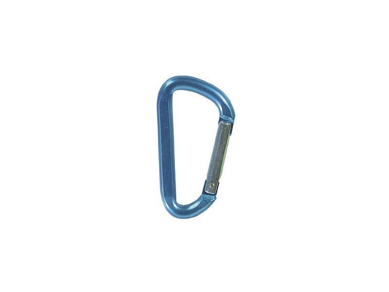 Karabinerhaken Flat 5mm Aluminium Blau