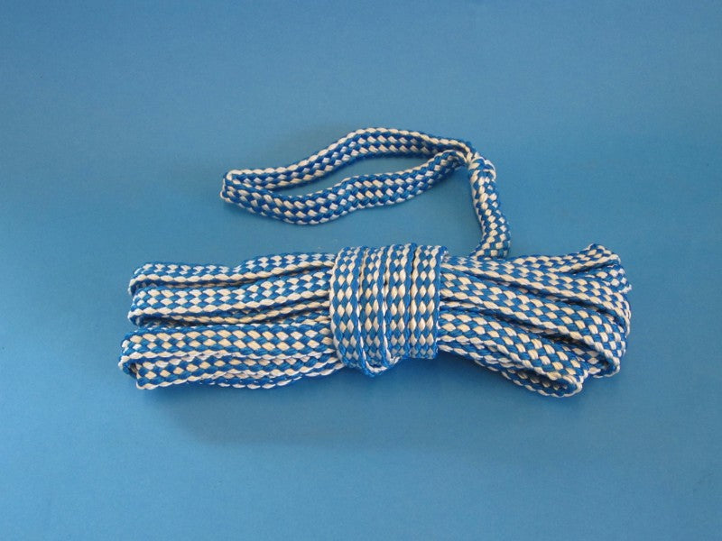 Festmacherleine Spezial 14mm Blau/Weiß, Schleppleine, gespleistes Auge, UV-stabil, schwimmend