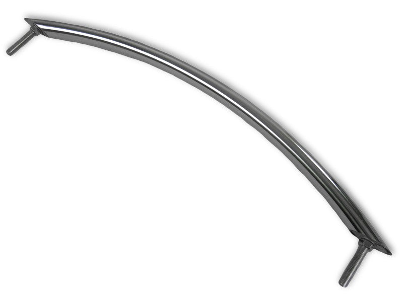 Handlauf Edelstahl hochglanzpoliert, Geländer Handlauf, 480 mm Länge 24 x 20 mm Rohrquerschnitt