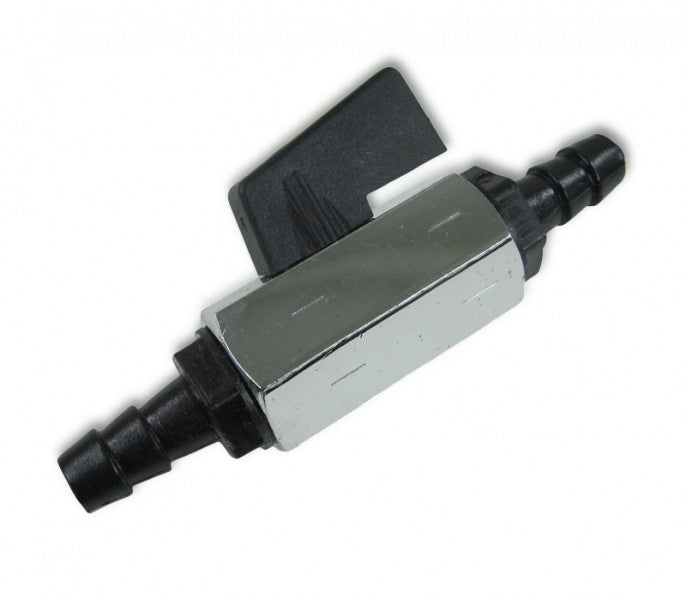 Manual fuel shut-off valve, chrome-plated brass for hoses 8-10 mm, suitable for all fuel types