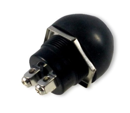 Wasserdichter Horntaster, 12 V Schalter, Ø 30 mm, schwarz, geeignet für Schaltpaneele und Armaturen