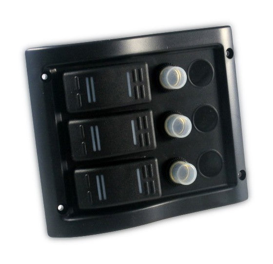 Schaltpaneel mit 3 Schaltern Schwarz