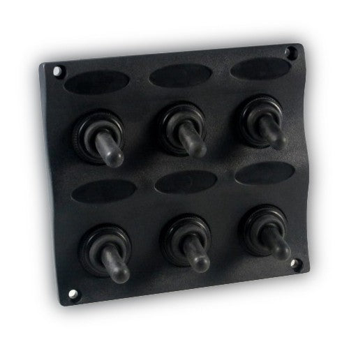 Schaltpaneel 6-fach wasserdichte Schalter, Kontrollpanel, bis 15A belastbar