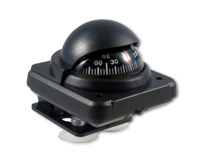 Kompass Saugnapfhalterung Schwarz 38mm, Navigationsinstrument, Integrierte Kalibrierung