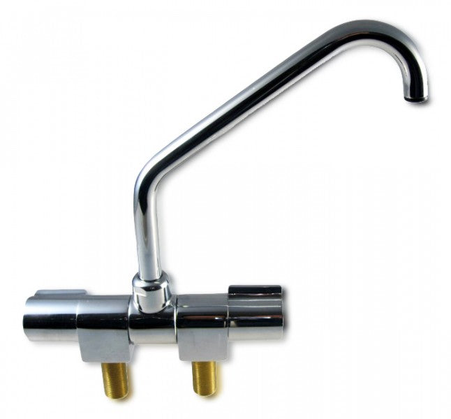 Mixer tap brass chrome-plated tilting spout, mixer tap hot cold water, elegant design