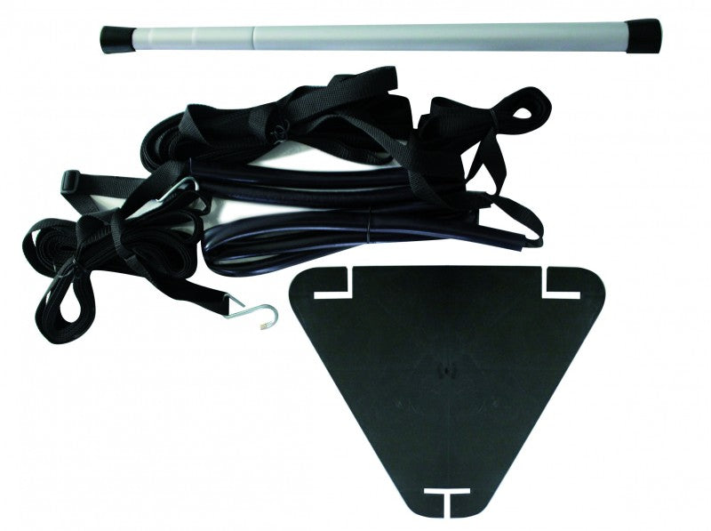 Tarpaulin support telescopic 50-118 cm made of anodized aluminum tube, boat cover support, with black guy rope 22 mm wide USP: protects tarpaulins from water bags
