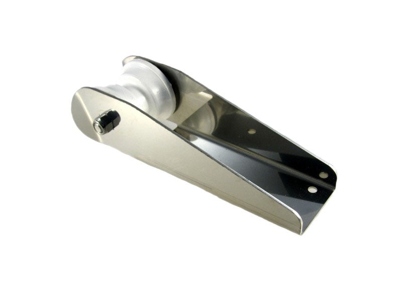 Bugrolle Edelstahl hochglanzpoliert Nylonrolle Ø44 mm L200 mm, Seilrolle, langlebig und robust