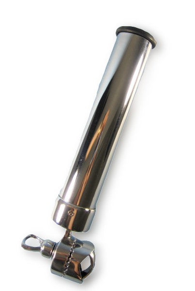 Rutenhalter Messing verchromt für Reling 20 - 30 mm, Angelrutenhalter, Innendurchmesser 40 mm USP