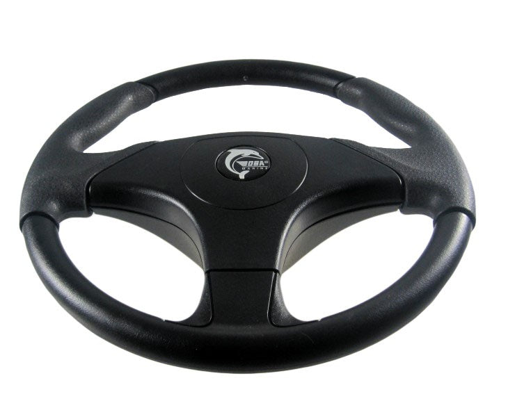 Racing steering wheel black steering wheel, durable plastic, optimal grip
