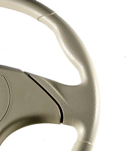 Racing steering wheel beige, steering wheel, durable shock-resistant plastic