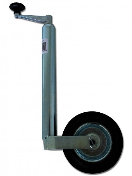 Stützrad Trailer 50-80 cm verzinkter Stahl, Trailer-Rad, Vollgummirad 195x48 mm