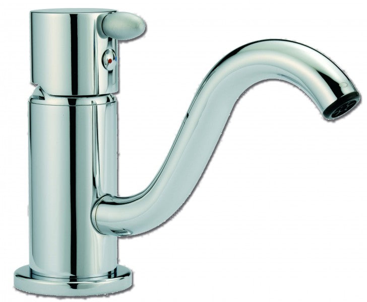 Mixer tap brass chrome-plated 95 mm, fitting, 3/8 inch connections
