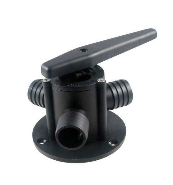Dreiwegehahn Nylon für 25 mm Schlauch, bruchfest und resistent, ideal für vielseitige Anwendungen - 25 mm oder 38 mm Anschluss