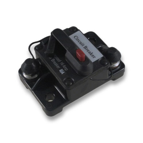 60A circuit breaker for anchor winches, circuit breaker, manually resettable, steam and watertight, surface mounting