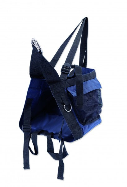 Product type: Boatswain's chair made of sturdy PVC with tool pockets, seat area 255 x 380 mm, 1500 kg breaking load, maximum working load 100 kg, adjustable straps for optimal support and comfort
