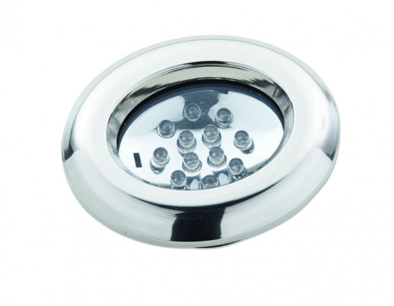 Deckenleuchte 12 LED verchromt, LED Lampe, stoßfester ABS Kunststoff