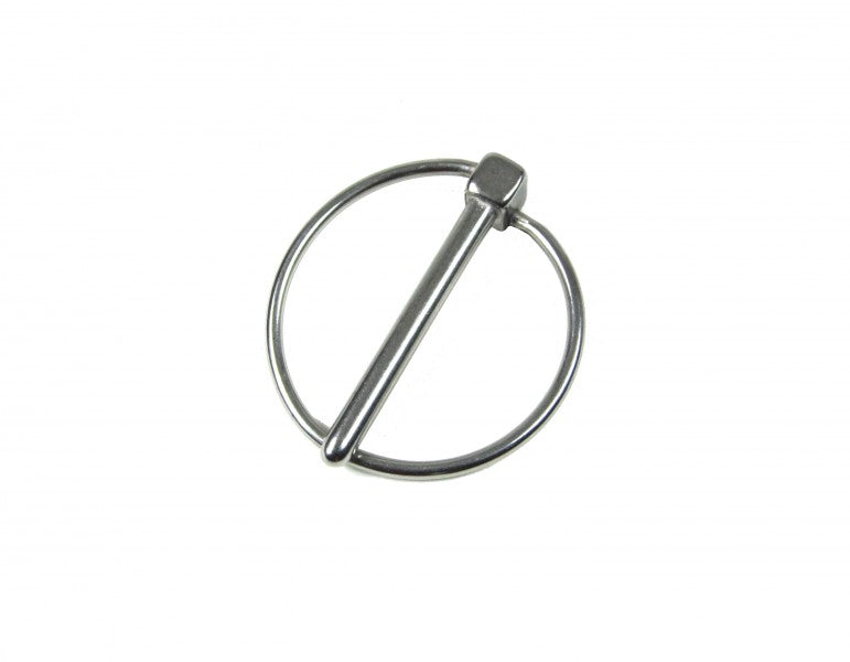 Linch pin stainless steel ring Ø 7.4mm, safety pin, A4 - AISI 316 polished