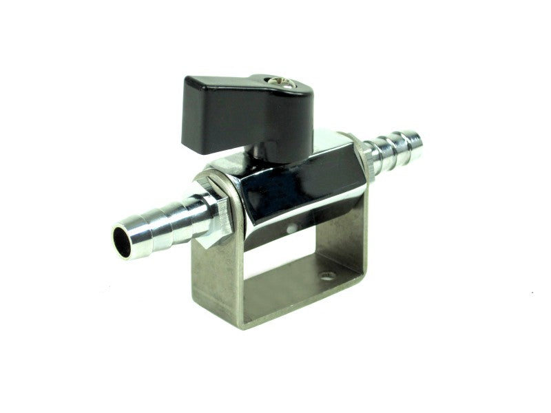 Kraftstoffabsperrhahn verchromt, Benzinhahn, geeignet für alle Kraftstoffarten, inklusive Montagebügel und Bowdenzug-Umbauzubehör