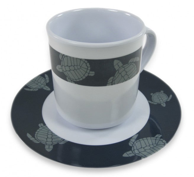Gr. Kaffeetasse "Tortuga" mit Unterteller