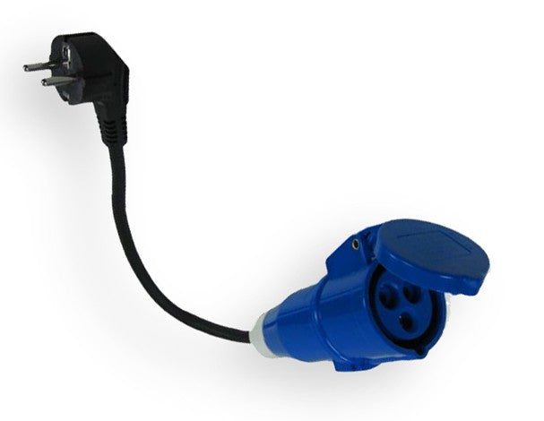 Adapterkabel Landanschluss SCHUKO-CEE stoßfester ABS-Kunststoff, Stromverteiler, IP44, max. 16 A, 200-250 V