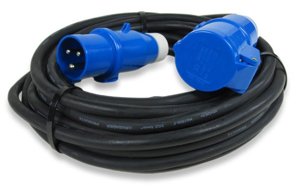 Landanschlusskabel Adapterkabel 3x2.5mm² 10 M, Stromkabel, stoß- und schlagfester ABS-Kunststoff, Federdeckel IP44