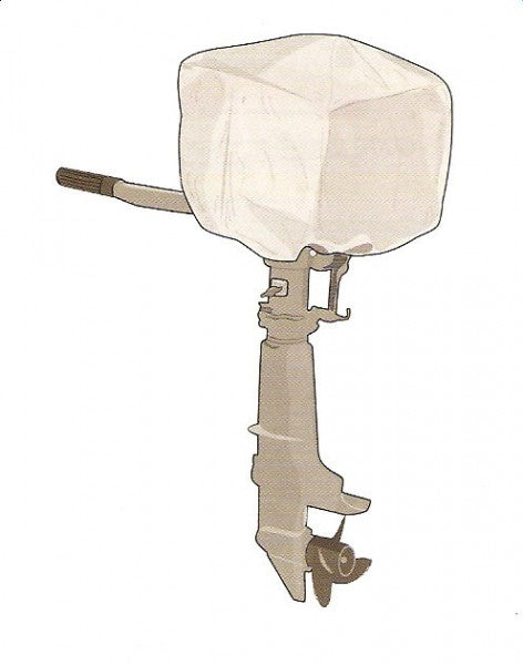 Abdeckhaube für Außenbordmotor UV-beständiges Polyester silbergrau, Motorabdeckung, inkl. Aufbewahrungstasche
