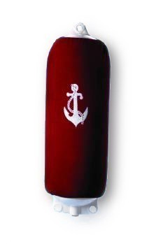 Fenderüberzug Bordeauxrot Gr. V, Fenderhülle, 100% Polyester, Ankerdekor