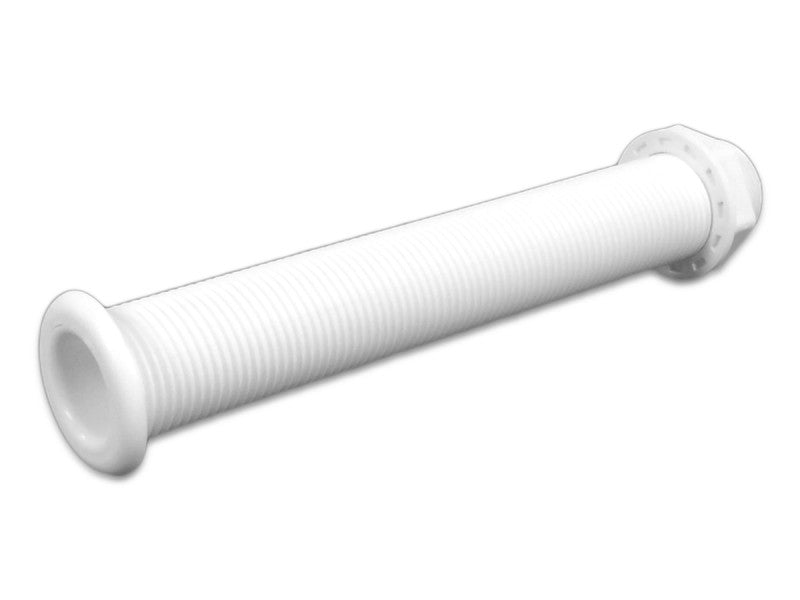 Drain opening plastic white Ø 22.7mm length 210mm, drain opening, high-quality workmanship