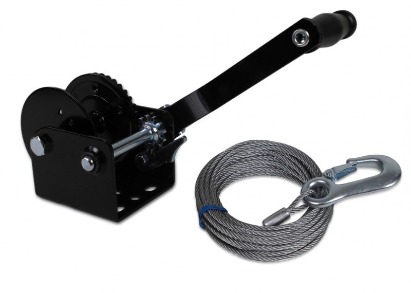 Trailerwinde Set 250kg Zahnradkonstruktion, Seiltrommel mit Stahlseil, Preisgünstiges Komplettset