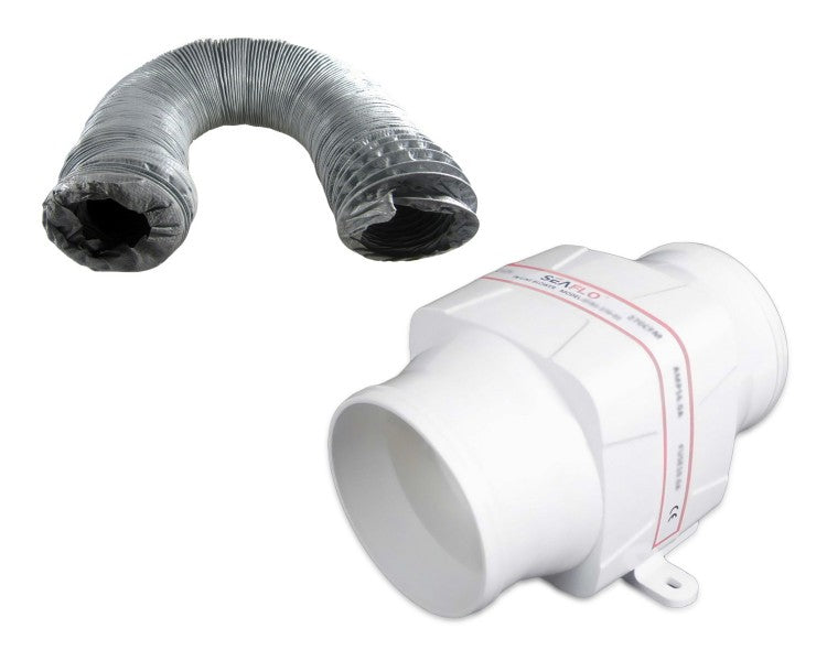 SEAFLO Motorraumlüfter 4 Zoll 24 V kräftiger Ventilator, Blower, geringerer Stromverbrauch und lange Lebensdauer