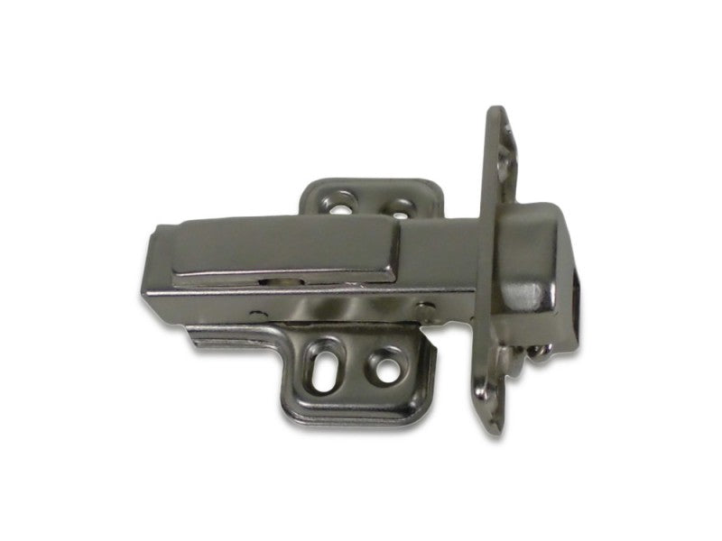 Furniture fitting cup hinge with self-closing mechanism 105° corner stop, hinge, nickel-plated steel, robust self-closing mechanism