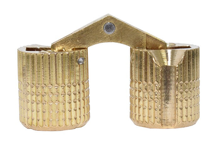Brass single-hole hinge size 12, opening angle 180°, door hinge, suitable for double-sided door stops