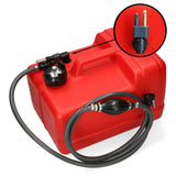 Mercury fuel tank red, 2m hose, manual level indicator, ISO-certified HDPE for gasoline and diesel -