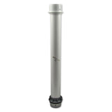 Teleskoptischbein Aluminium 38-61 cm, höhenverstellbares Tischbein, weiß lackiert - 38 - 81 cm