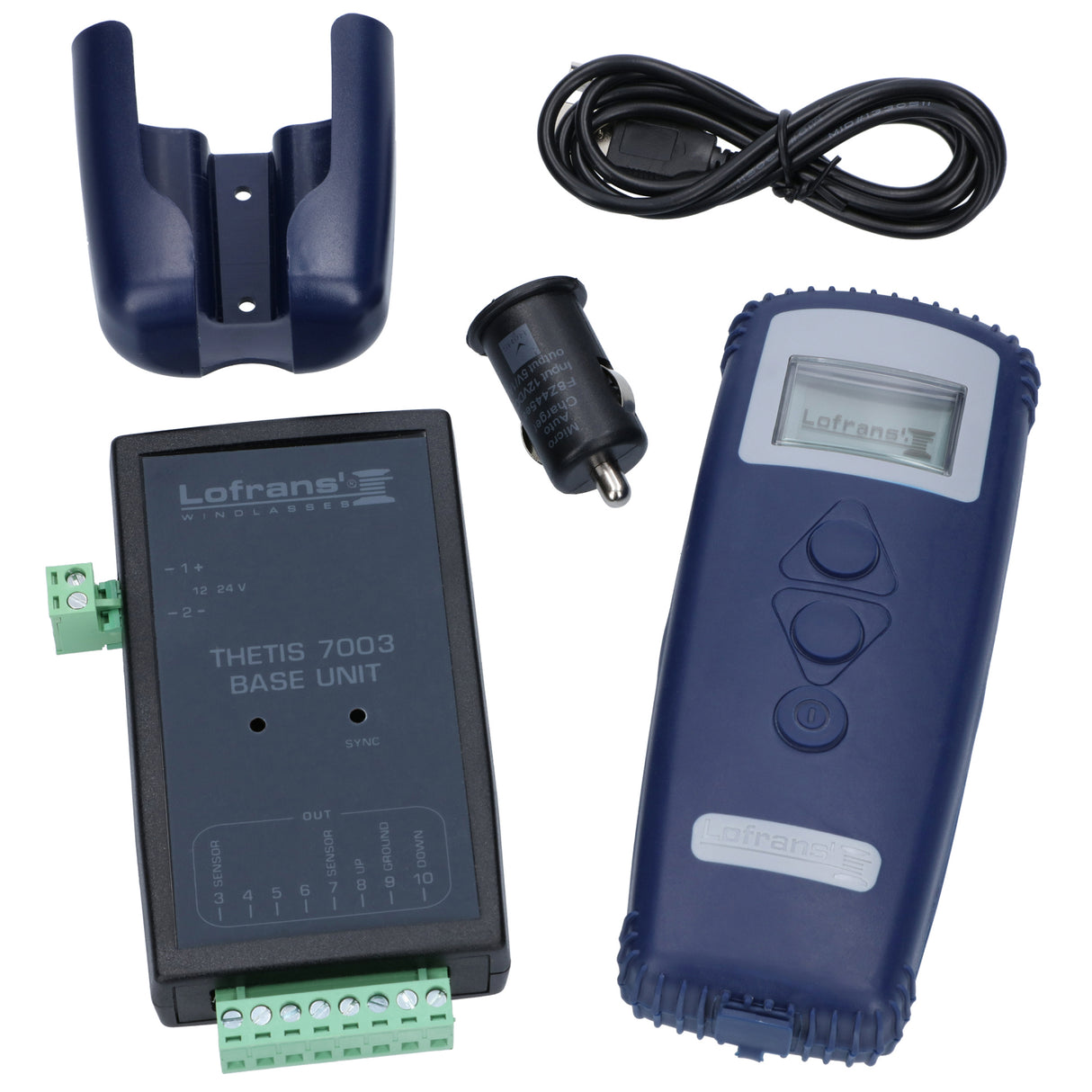 Lofrans' remote controls for anchor winches IP 67/66 protection, wireless/wired, multi-language, max. chain length 999m