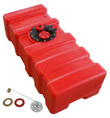 Fuel tank red, HDPE, manual level indicator, chemical resistance optimization -