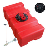 Eco-Line Kraftstofftank rot, Anschlussnippel 11mm, Füllstandsanzeige schwarz, Chemiebeständig für Benzin und Diesel - 33 - 70 Liter