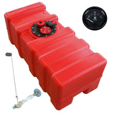 Eco-Line Kraftstofftank rot, Anschlussnippel 11mm, Füllstandsanzeige schwarz, Chemiebeständig für Benzin und Diesel - 33 - 70 Liter