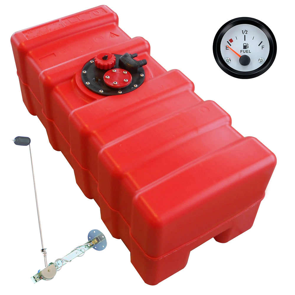 Fuel tank Eco-Line red, HDPE, chemical-resistant for petrol and diesel - 33 - 70 liters