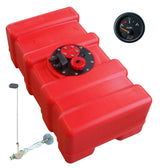 Fuel tank 42 L with universal fuel sender and fuel gauge, petrol &amp; diesel, high-quality workmanship - "Gauge-Line" black -