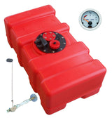 Fuel tank 43 L with universal fuel sender and fuel gauge - "Gauge-Line" white - for petrol &amp; diesel - 33 - 140 liters