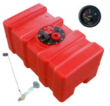 Fuel tank 42 L with universal fuel sender and fuel gauge, petrol &amp; diesel, high-quality workmanship - "Gauge-Line" black -