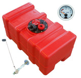 Fuel tank 43 L with universal fuel sender and fuel gauge - "Gauge-Line" white - for petrol &amp; diesel - 33 - 140 liters