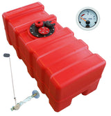 Fuel tank 43 L with universal fuel sender and fuel gauge - "Gauge-Line" white - for petrol &amp; diesel - 33 - 140 liters