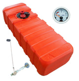 Fuel tank 43 L with universal fuel sender and fuel gauge - "Gauge-Line" white - for petrol &amp; diesel - 33 - 140 liters