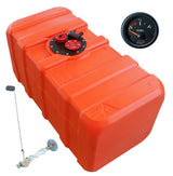 Fuel tank 42 L with universal fuel sender and fuel gauge, petrol &amp; diesel, high-quality workmanship - "Gauge-Line" black -