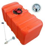Fuel tank 43 L with universal fuel sender and fuel gauge - "Gauge-Line" white - for petrol &amp; diesel - 33 - 140 liters
